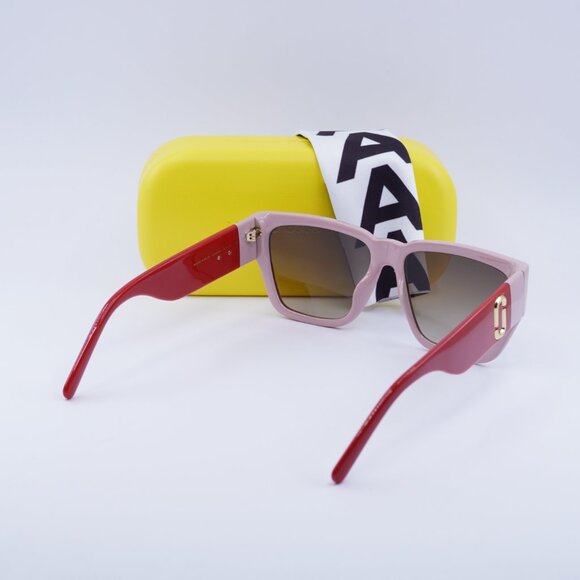 Marc Jacobs MARC 646/S 0C48 HA Square Sunglasses - Pink Red\Brown Gradient - Picture 4 of 10
